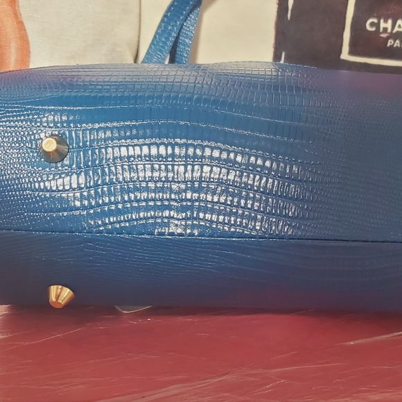 DIVINA FIRENZE Tamara Made in Italy Croc Embossed Genuine Leather Triple - Picture 3 of 9